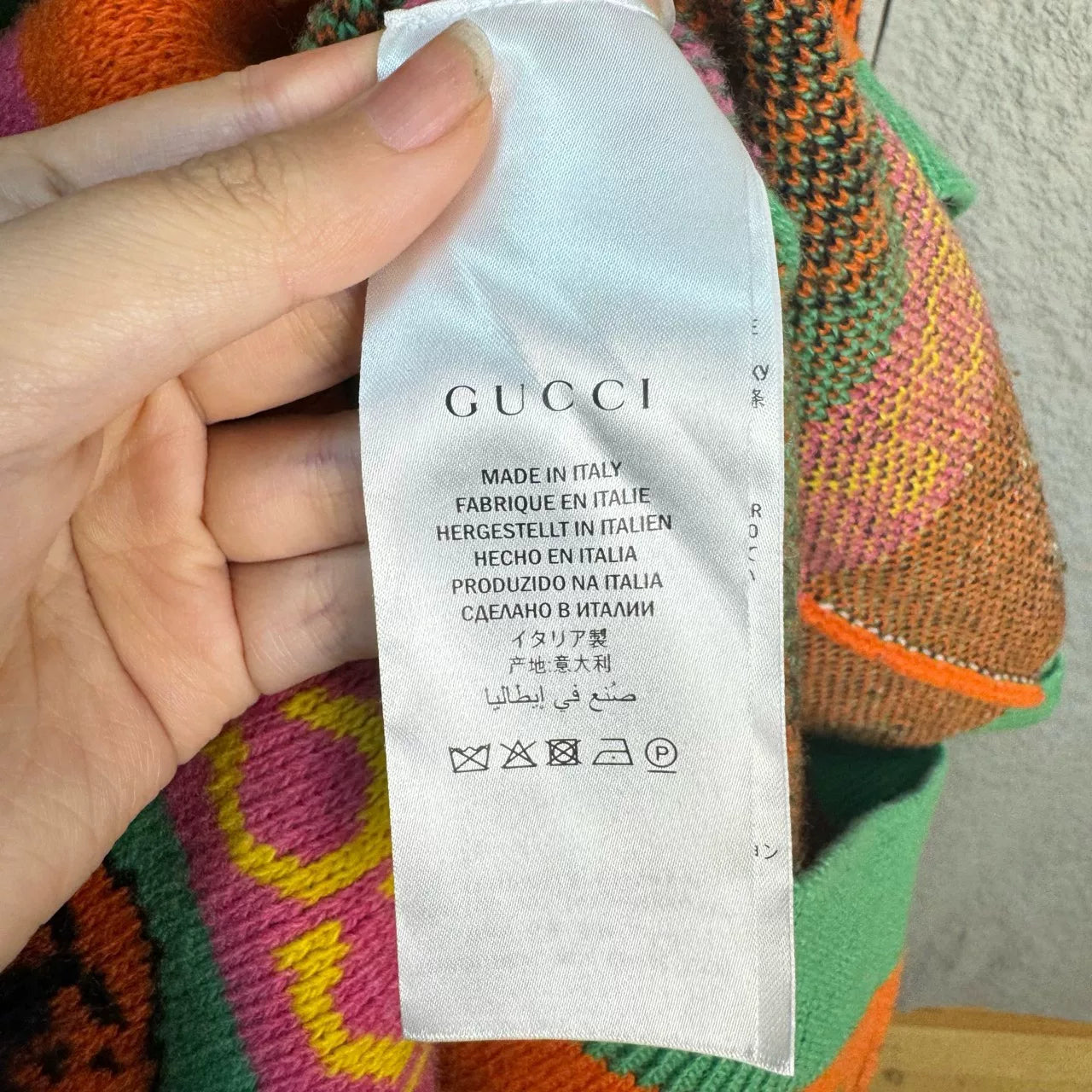 gucci tiger head knit sweater size small