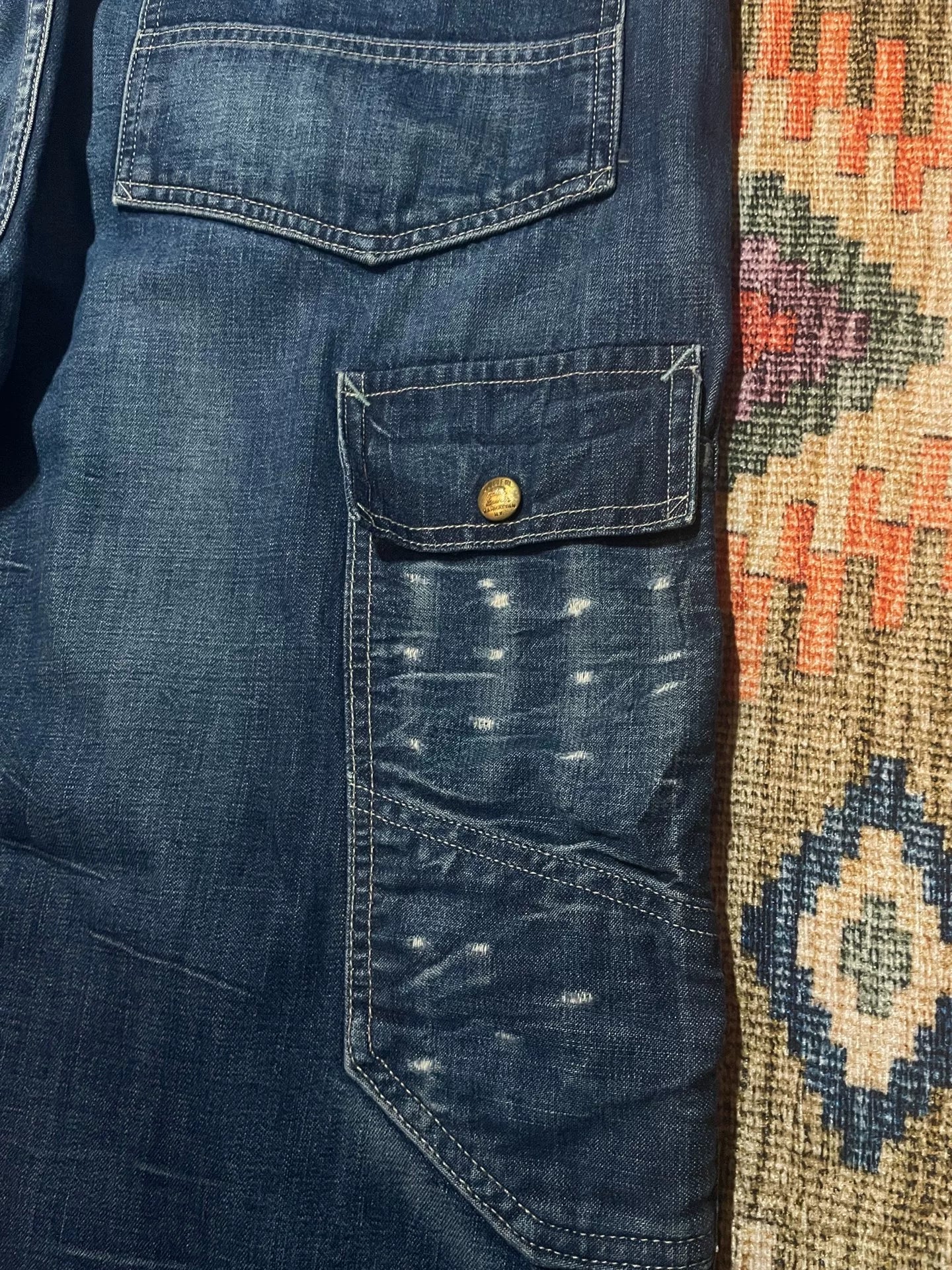 RRL Rare Vintage Washed Distressed Jeans