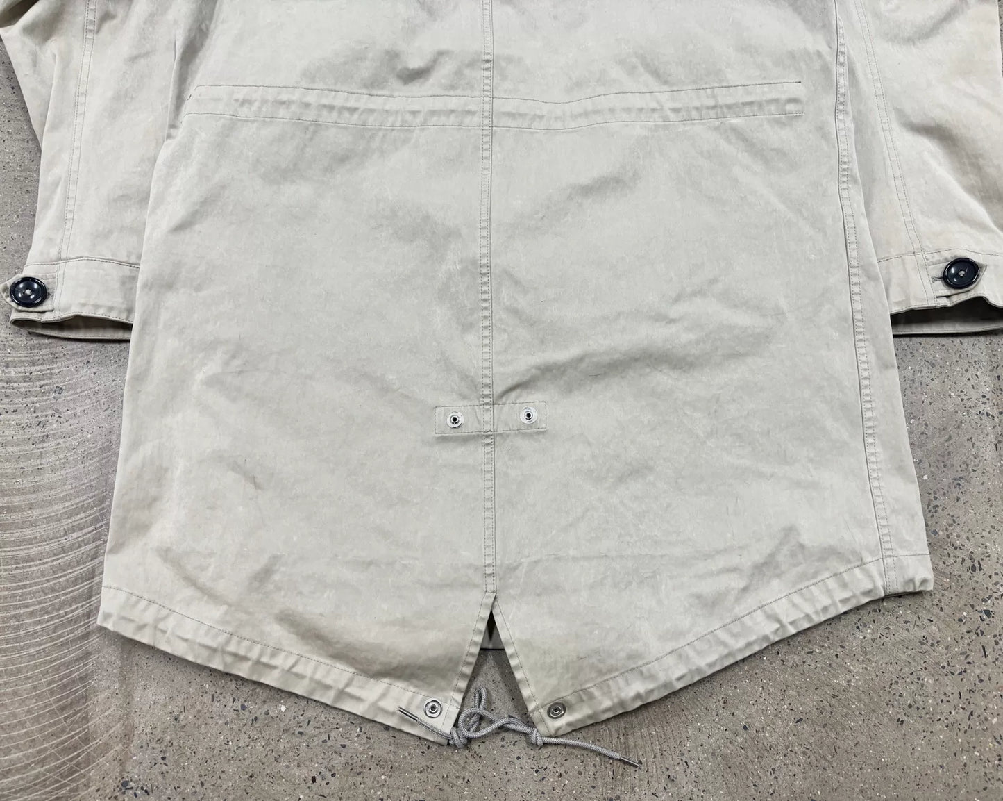 TEN C Parka Fish Tail Coat in Beige