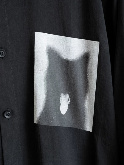 Yohji Yamamoto Dog Print Long Sleeve Shirt