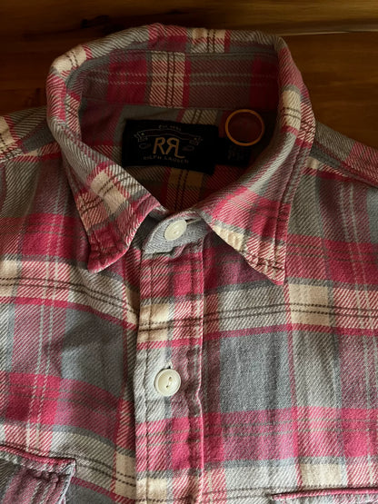 classic plaid double RL shirt for men