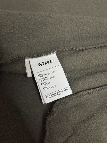 wtaps embroidered fleece pullover jacket