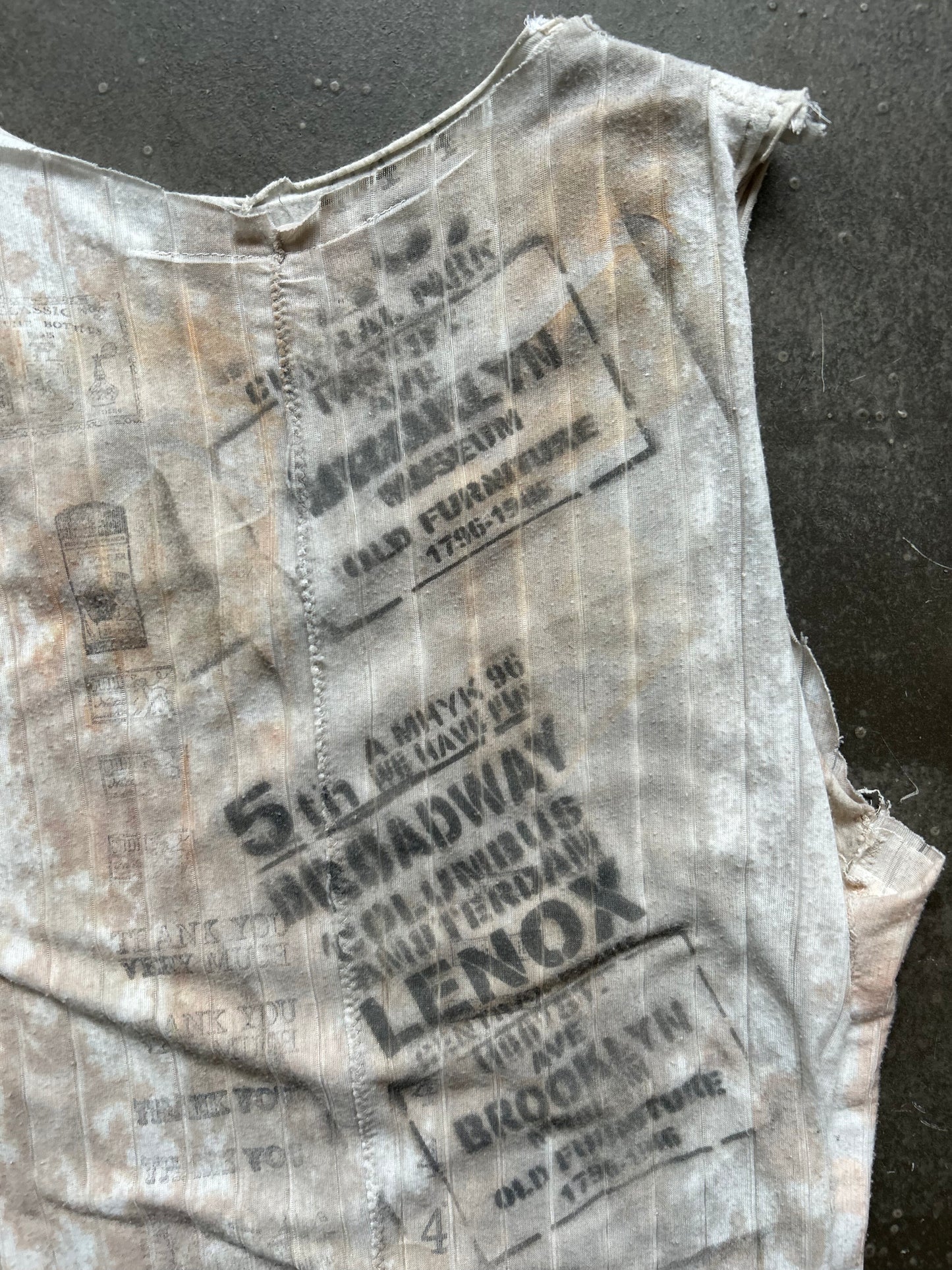 vintage patchwork graphic tank top