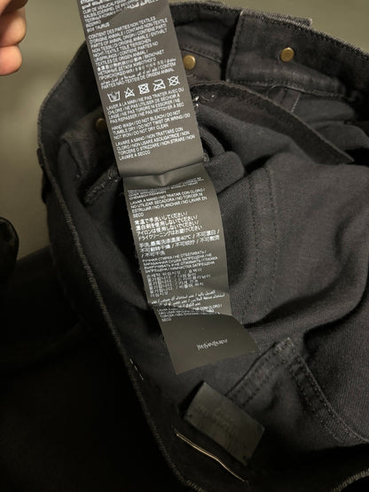 Saint Laurent Black Gray Vintage Denim Pants