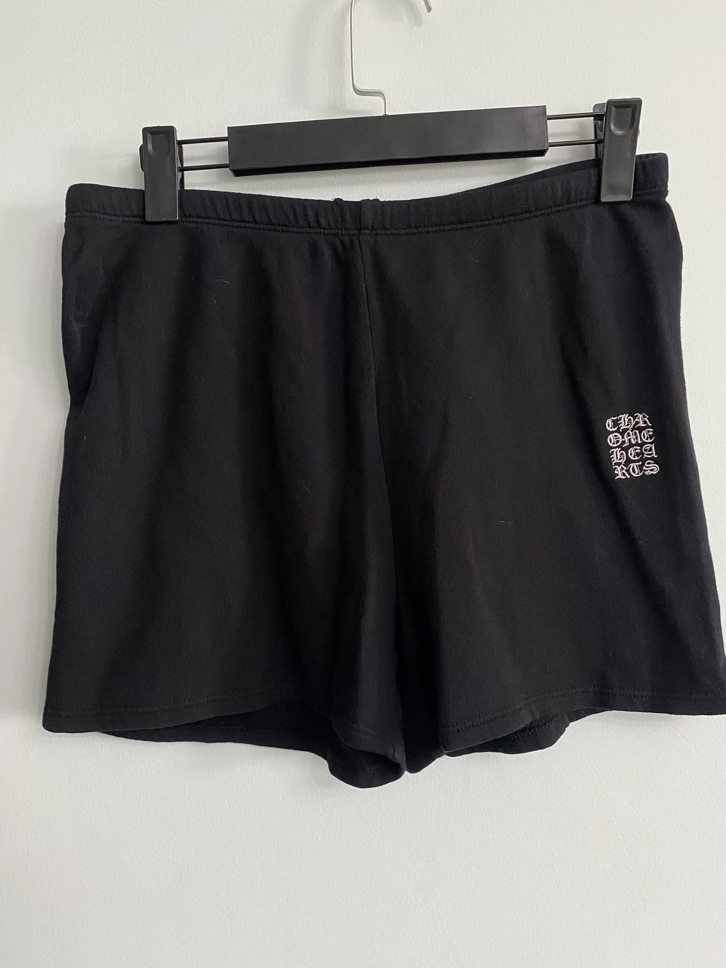 Chrome Hearts Black Logo Embroidered Shorts