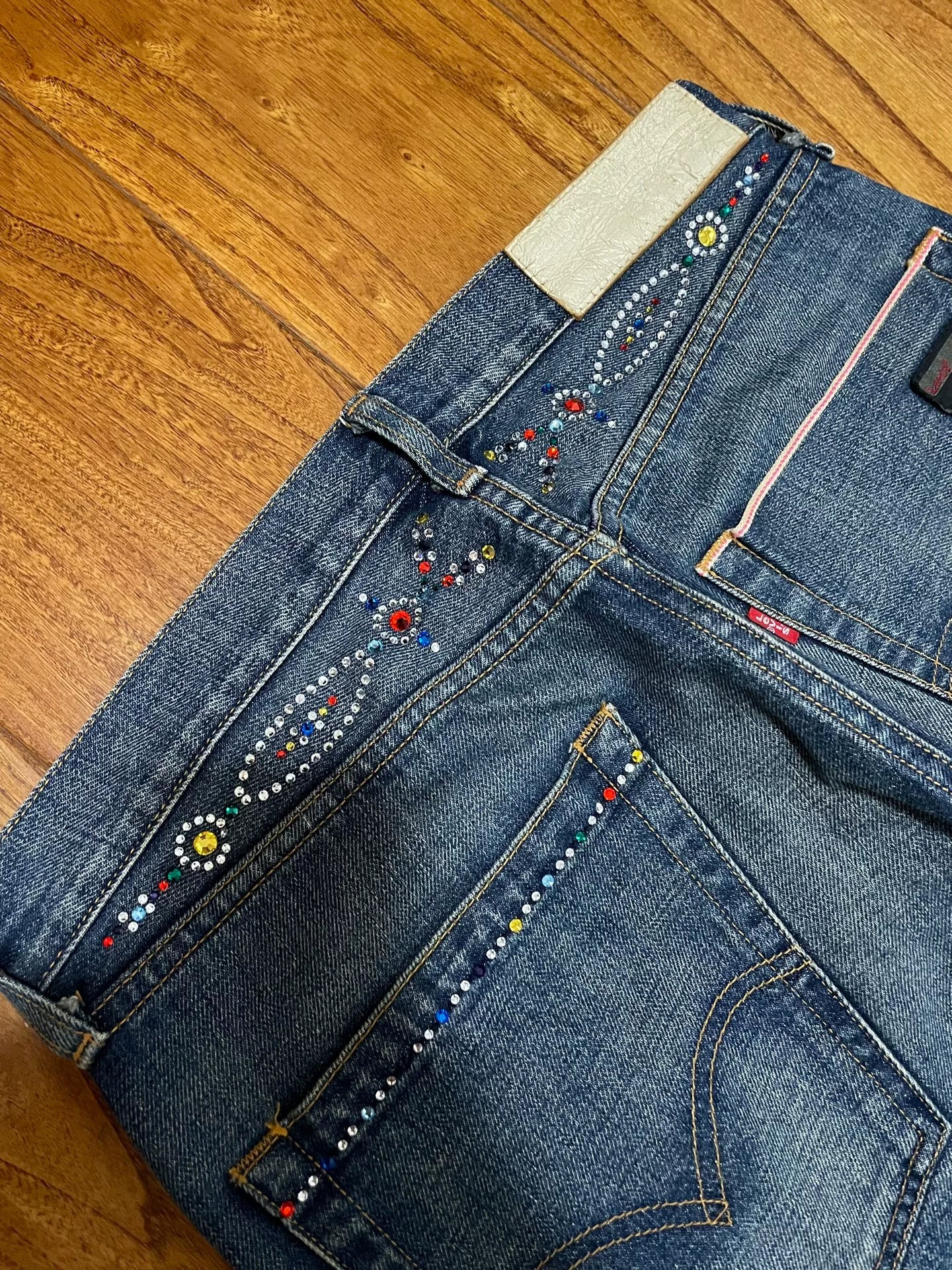 levis fenom disco distressed denim pants