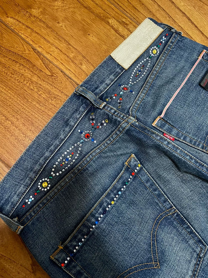 levis fenom disco distressed denim pants