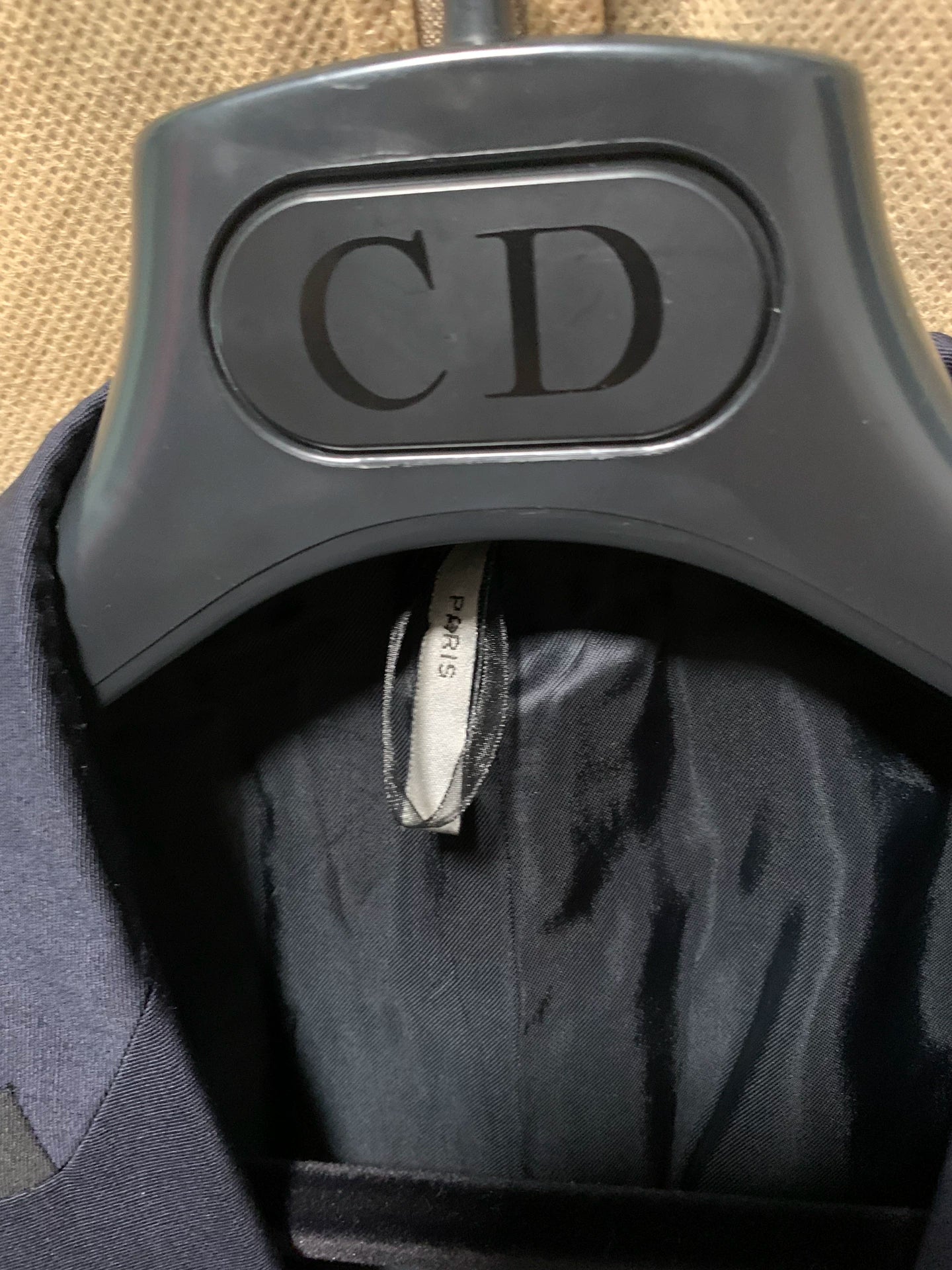 Dior Homme Wool Suit Jacket in Navy Blue