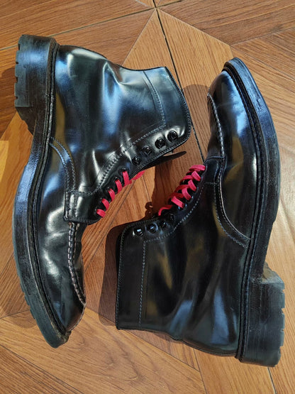 Alden Black Leather Tanker Boots