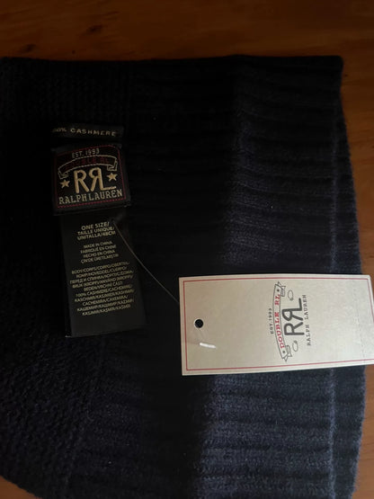 RRL Double RL Dark Blue Goat Wool Beanie