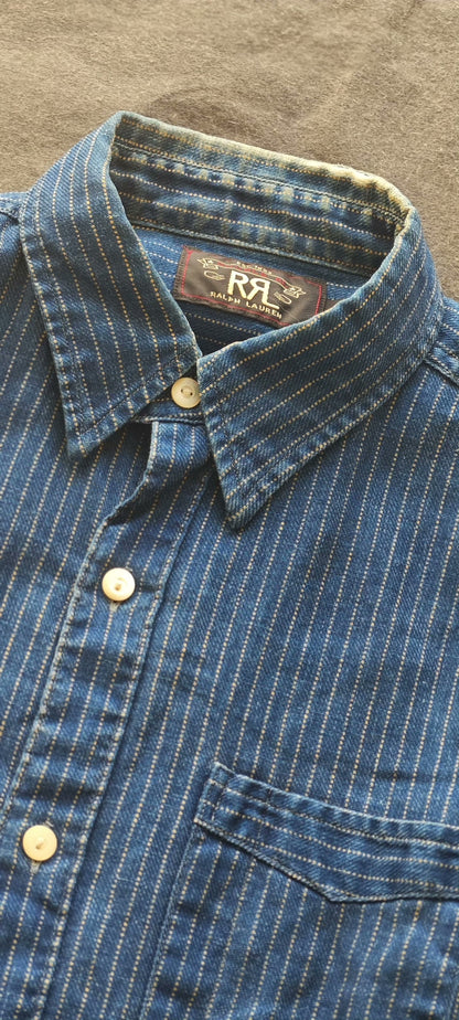 RRL Ralph Lauren 2015 Blue Striped Shirt