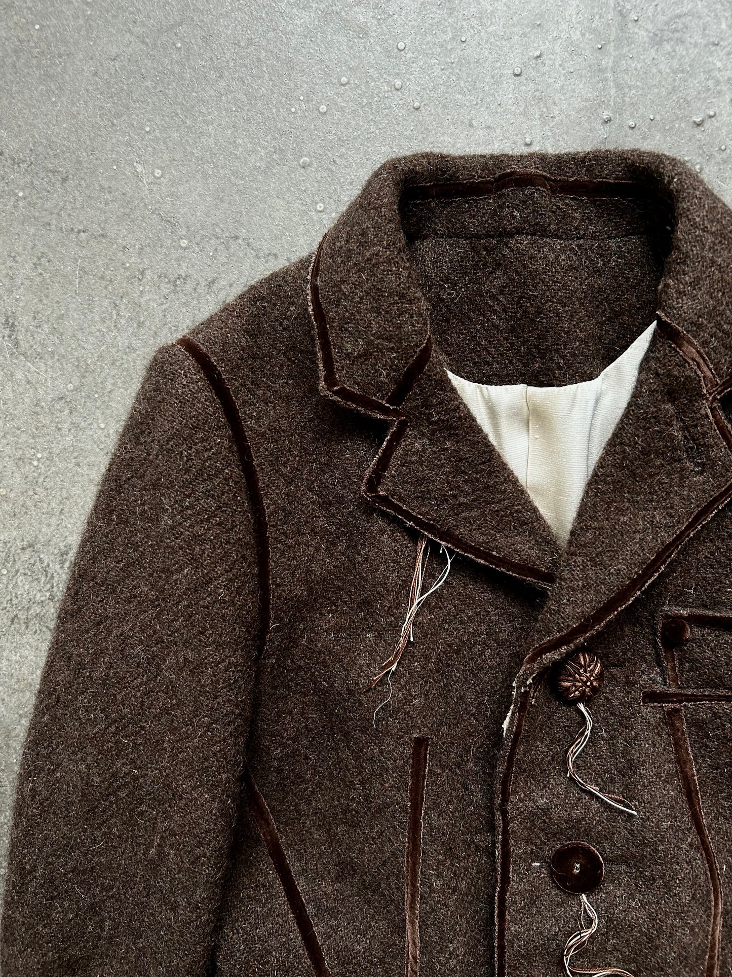 number(n)ine wool jacket in dark brown