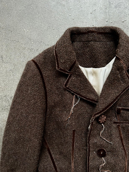 number(n)ine wool jacket in dark brown