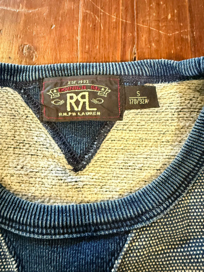 RRL Ralph Lauren Gray-Blue Colorblock Sweatshirt