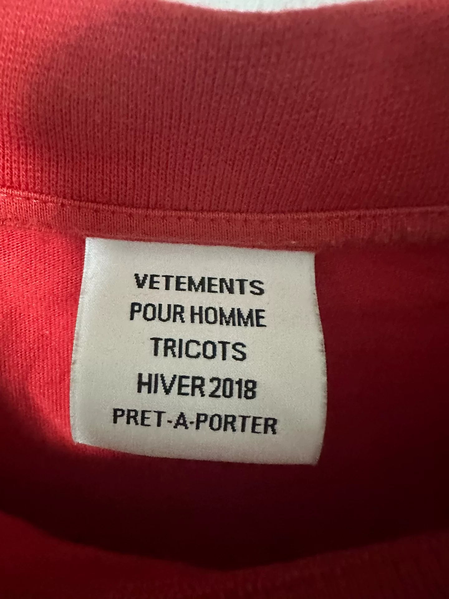 Vetements Long Sleeve Shirt with Embroidery