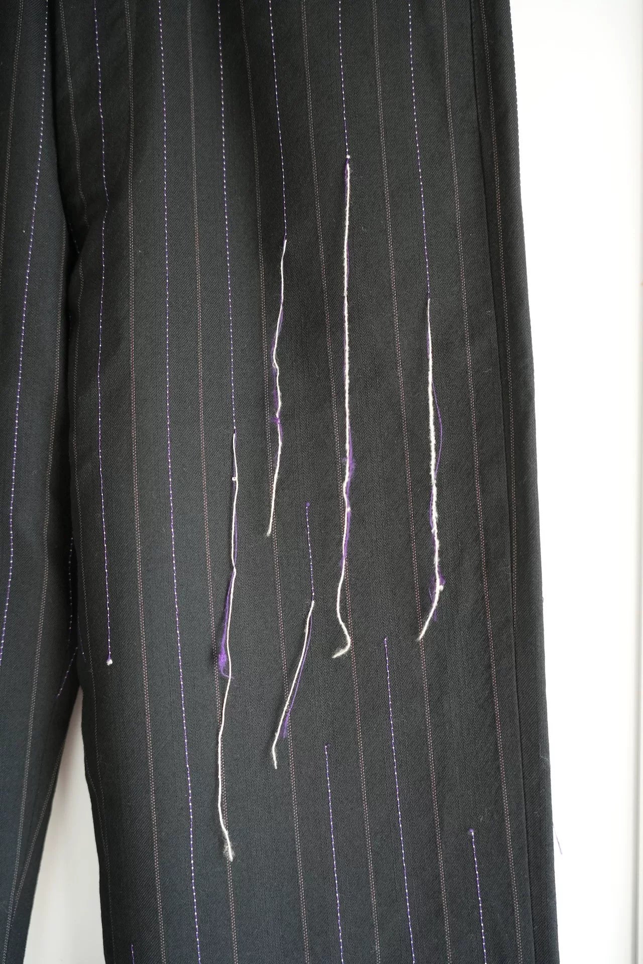 Yohji Yamamoto Striped Wool Trousers