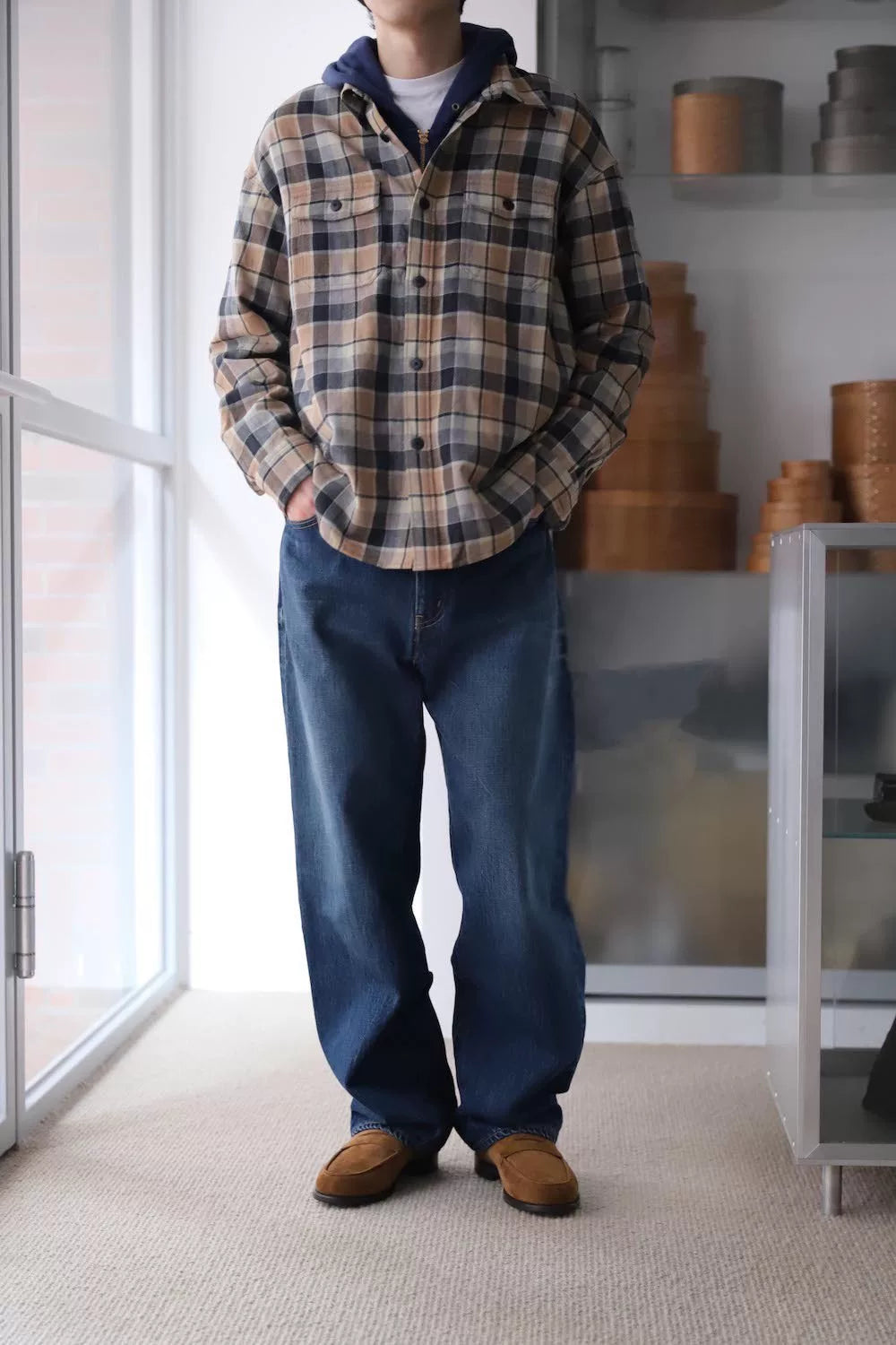 VISVIM Lumber Check Wool-Linen Shirt