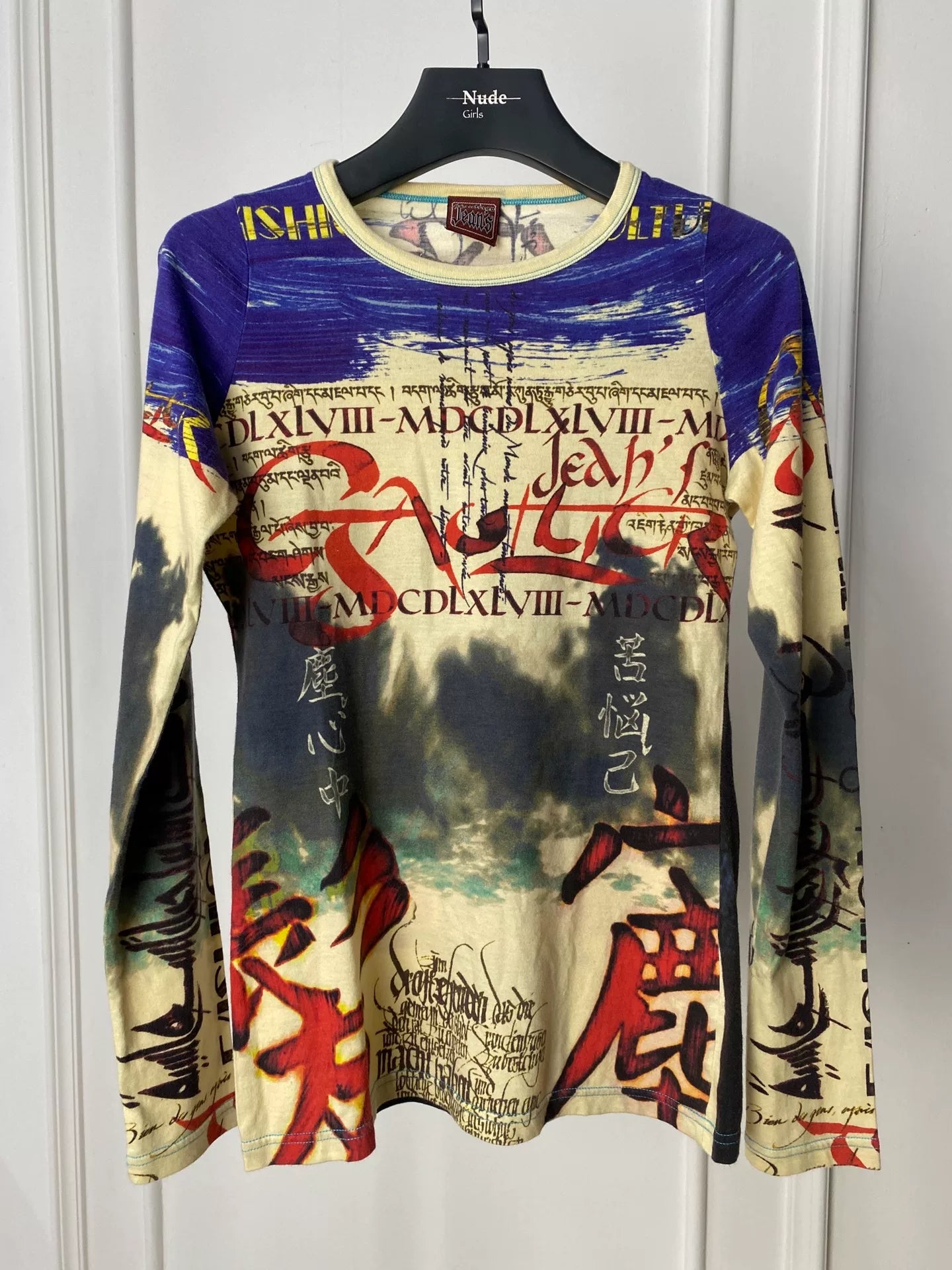 jean paul gaultier long sleeve graphic shirt