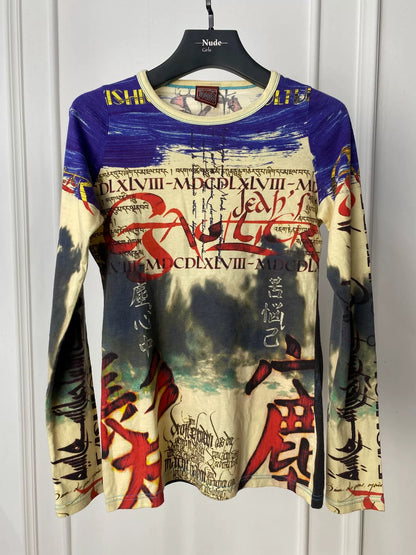 jean paul gaultier long sleeve graphic shirt