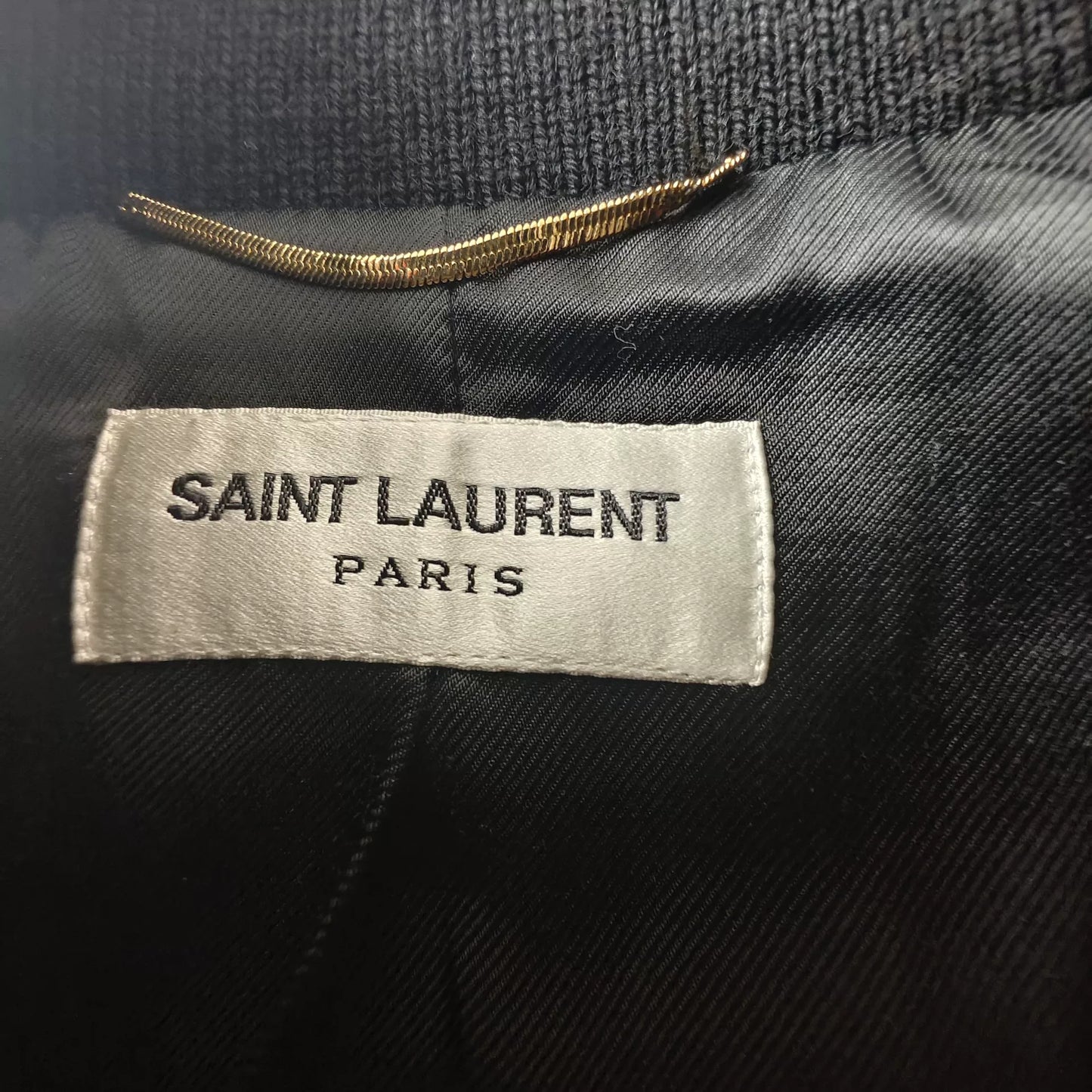 Saint Laurent Red Black Leather Accent Jacket