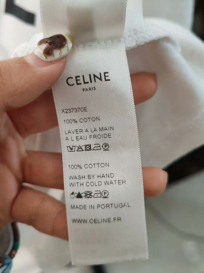 Celine Logo Short Sleeve T-Shirt