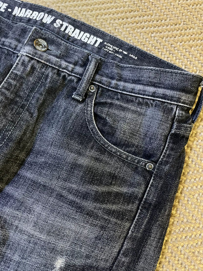 neighborhood black wash denim pants