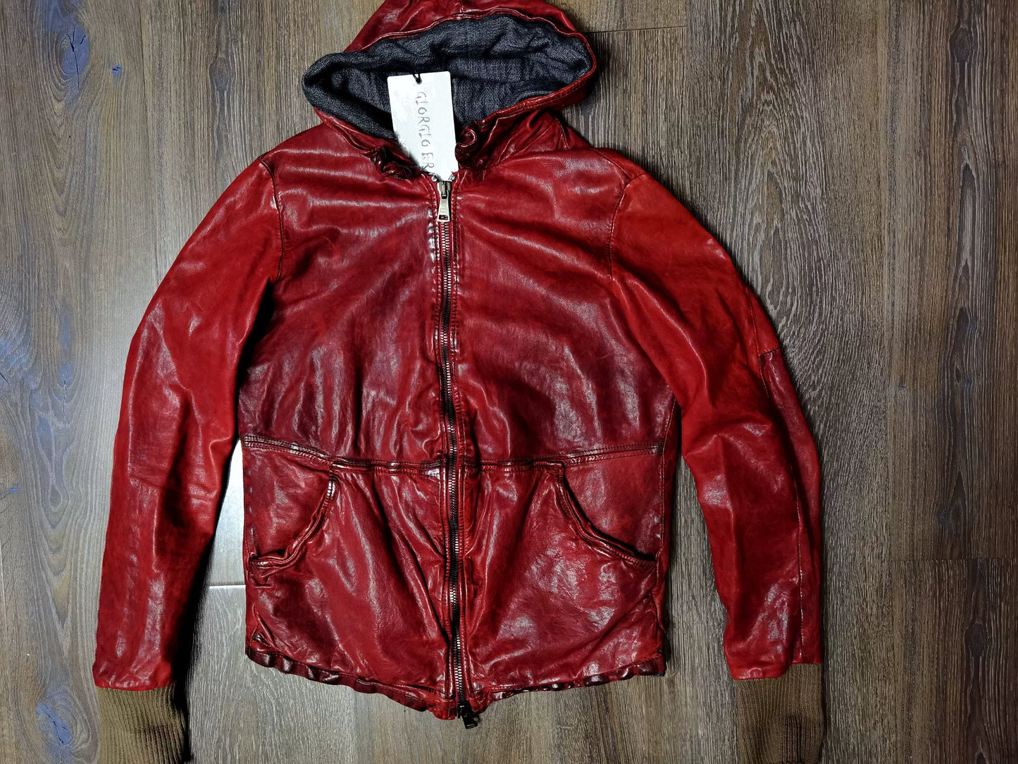 Giorgio Brato Old Hooded Leather Jacket