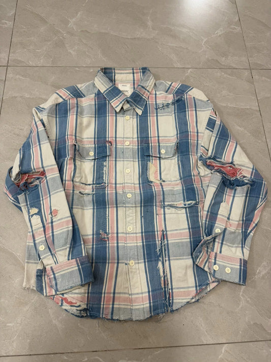 VISVIM 22SS PIONEER CHECK L/S Distressed Shirt
