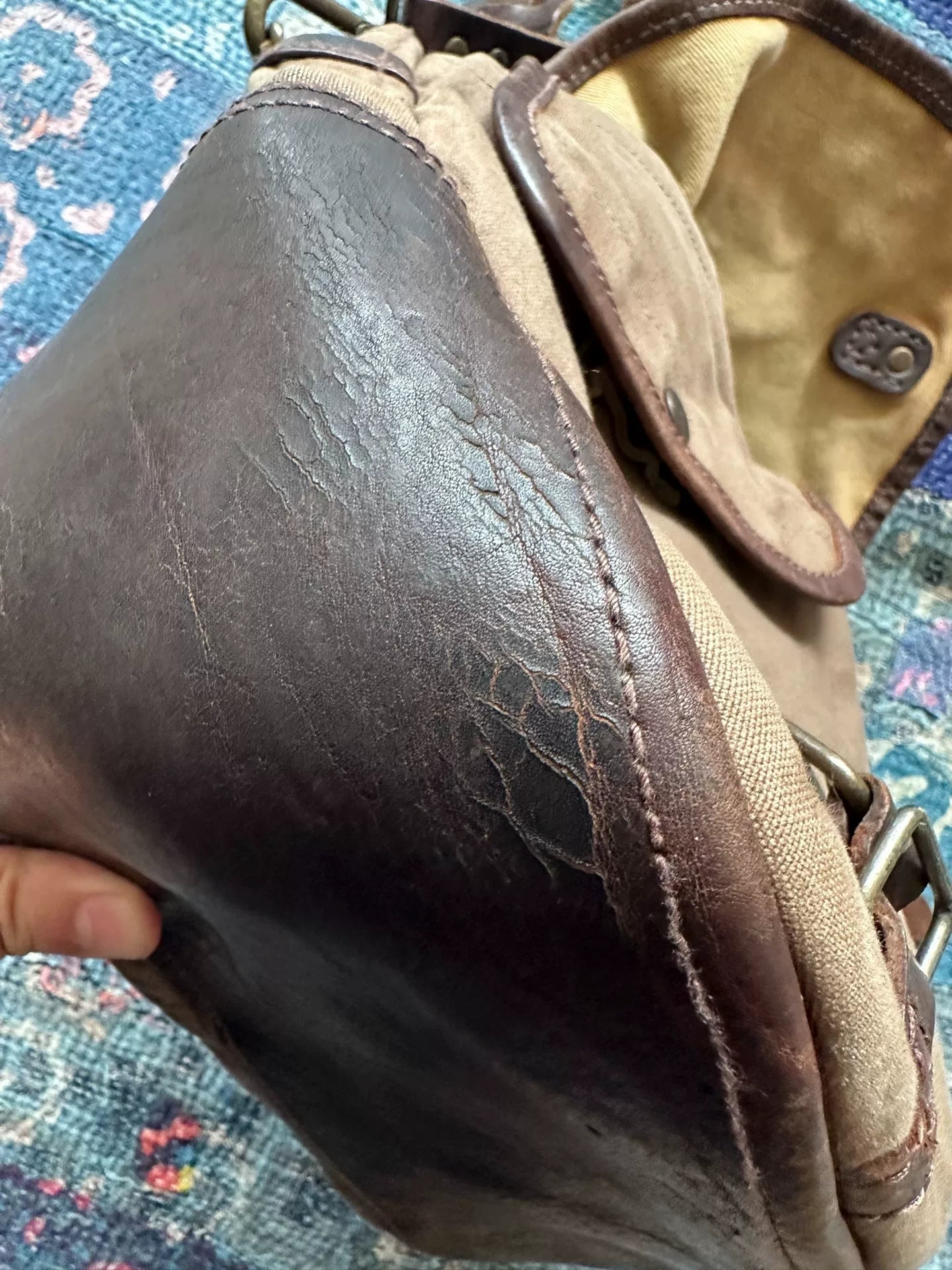 rrl messenger bag with shoulder strap