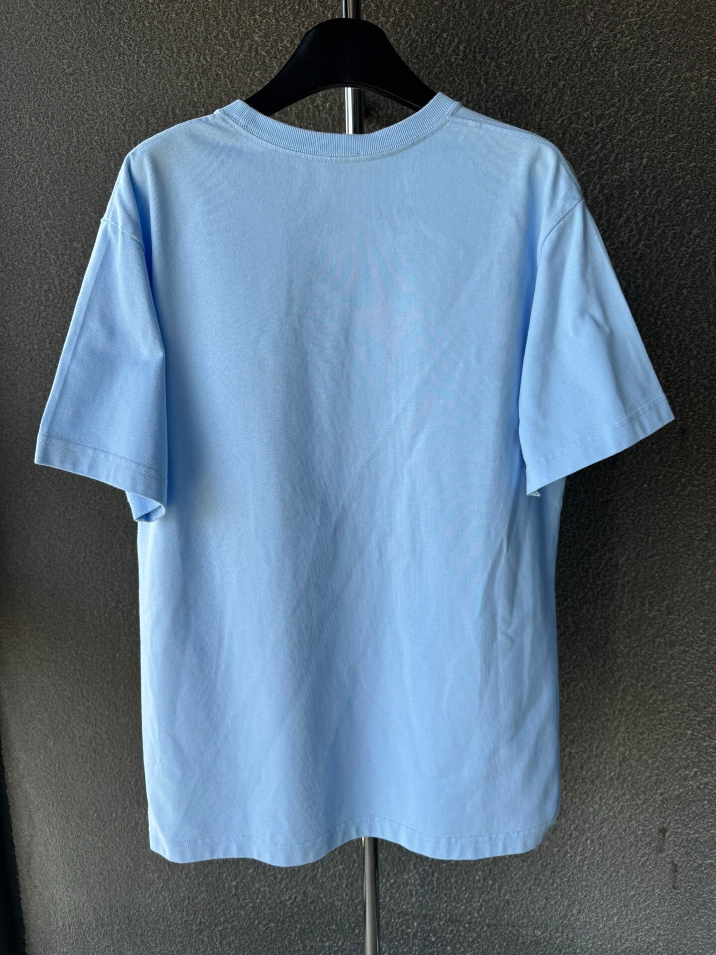 Dior Embroidered Blue Short Sleeve Shirt
