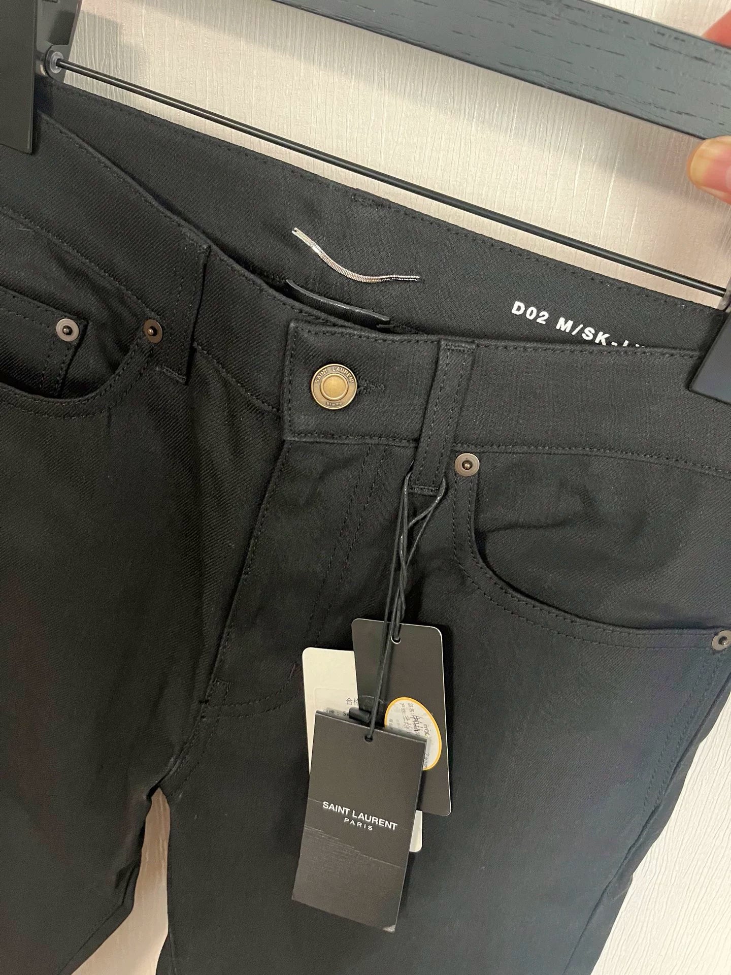 Saint Laurent D02 Slim Fit Black Jeans