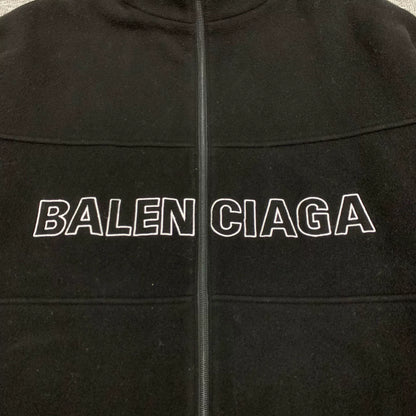 black logo wool blend jacket by balenciaga