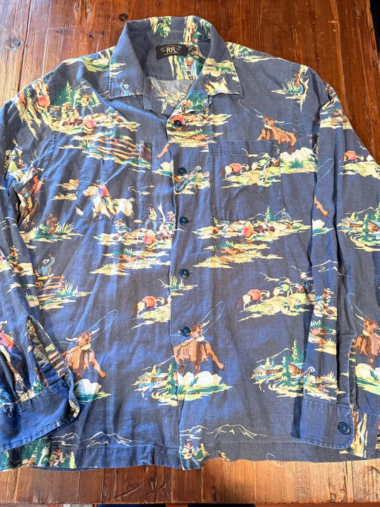 RRL Ralph Lauren Western Print Shirt