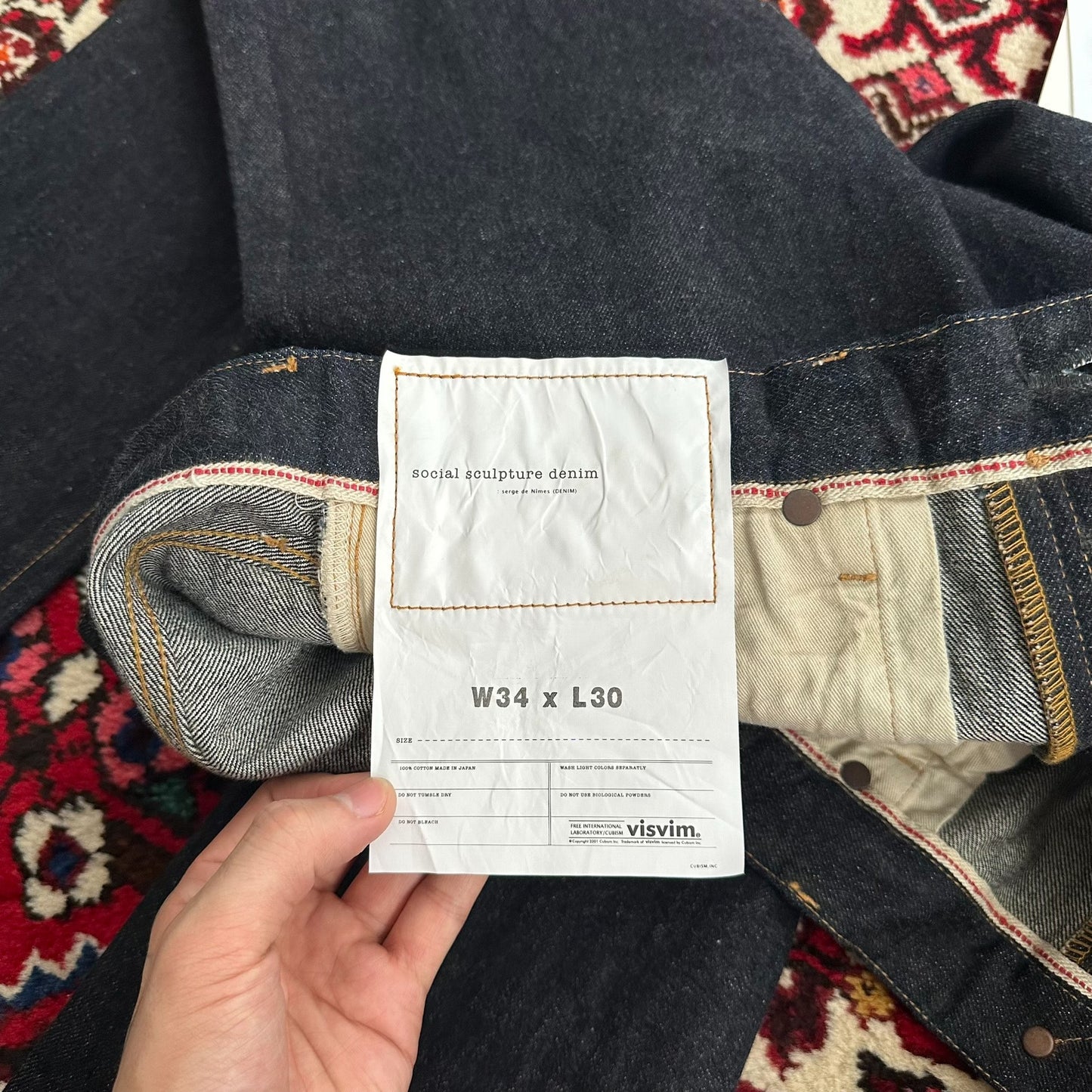 visvim mud-dyed denim pants w34l30