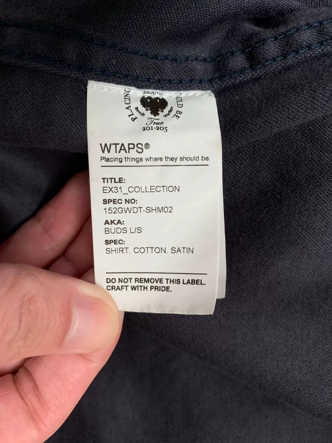 WTAPS 15AW Jungle LS Two Pocket Navy S