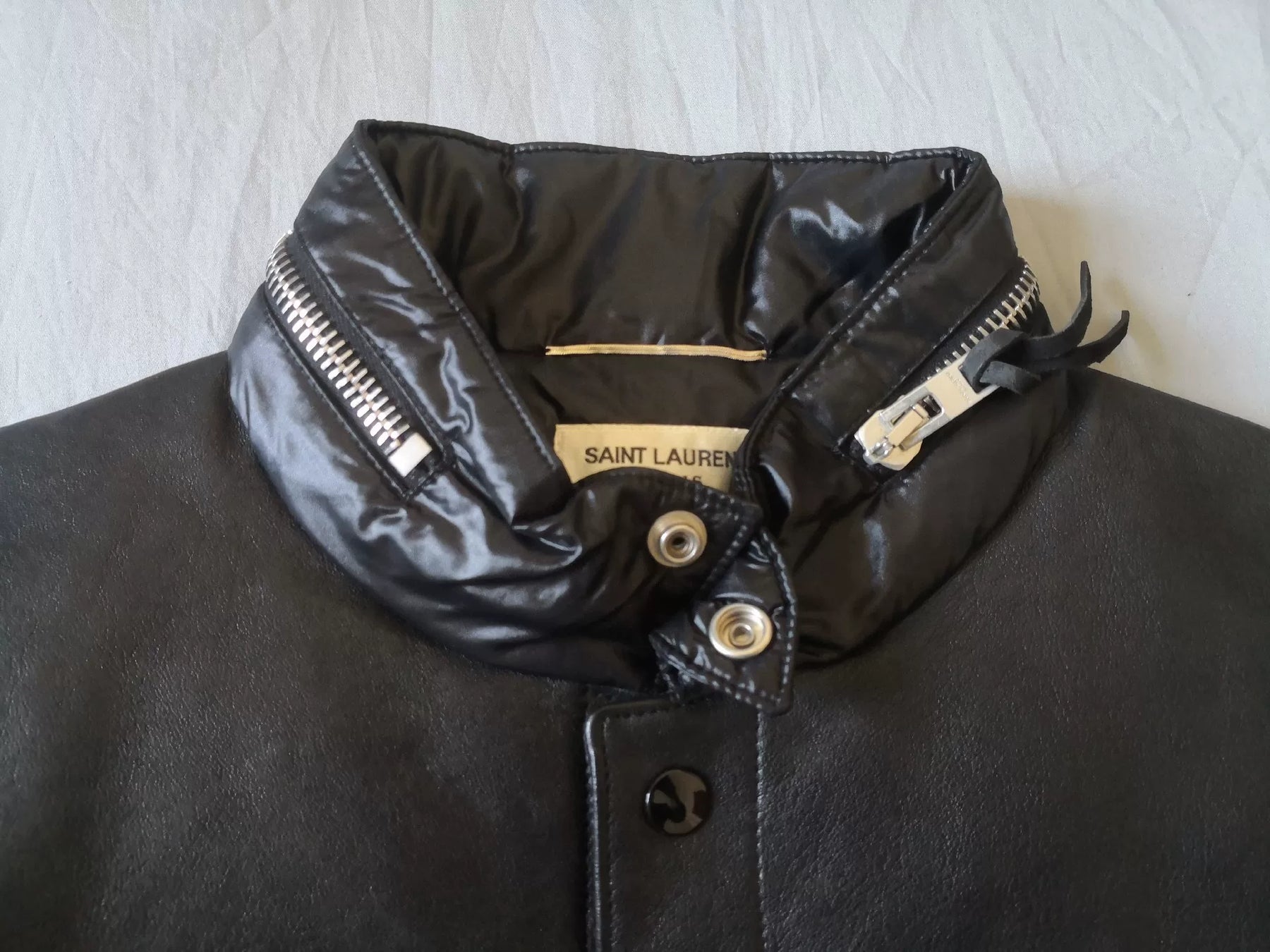 Saint Laurent Black Shiny Puffer Jacket