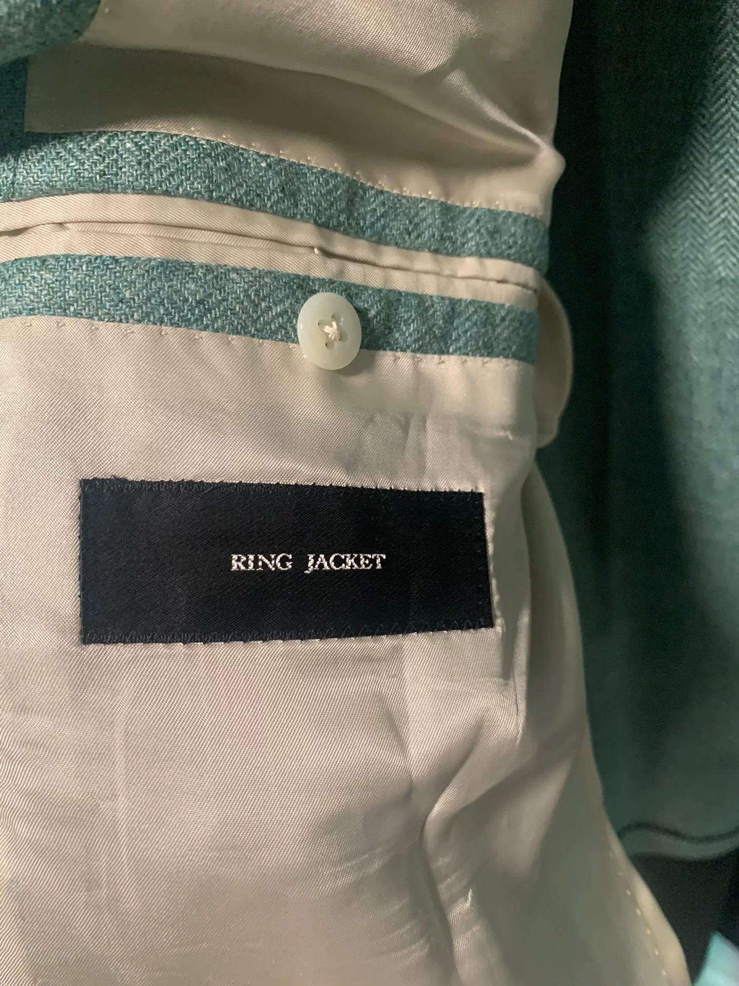 elegant light green silk suit jacket