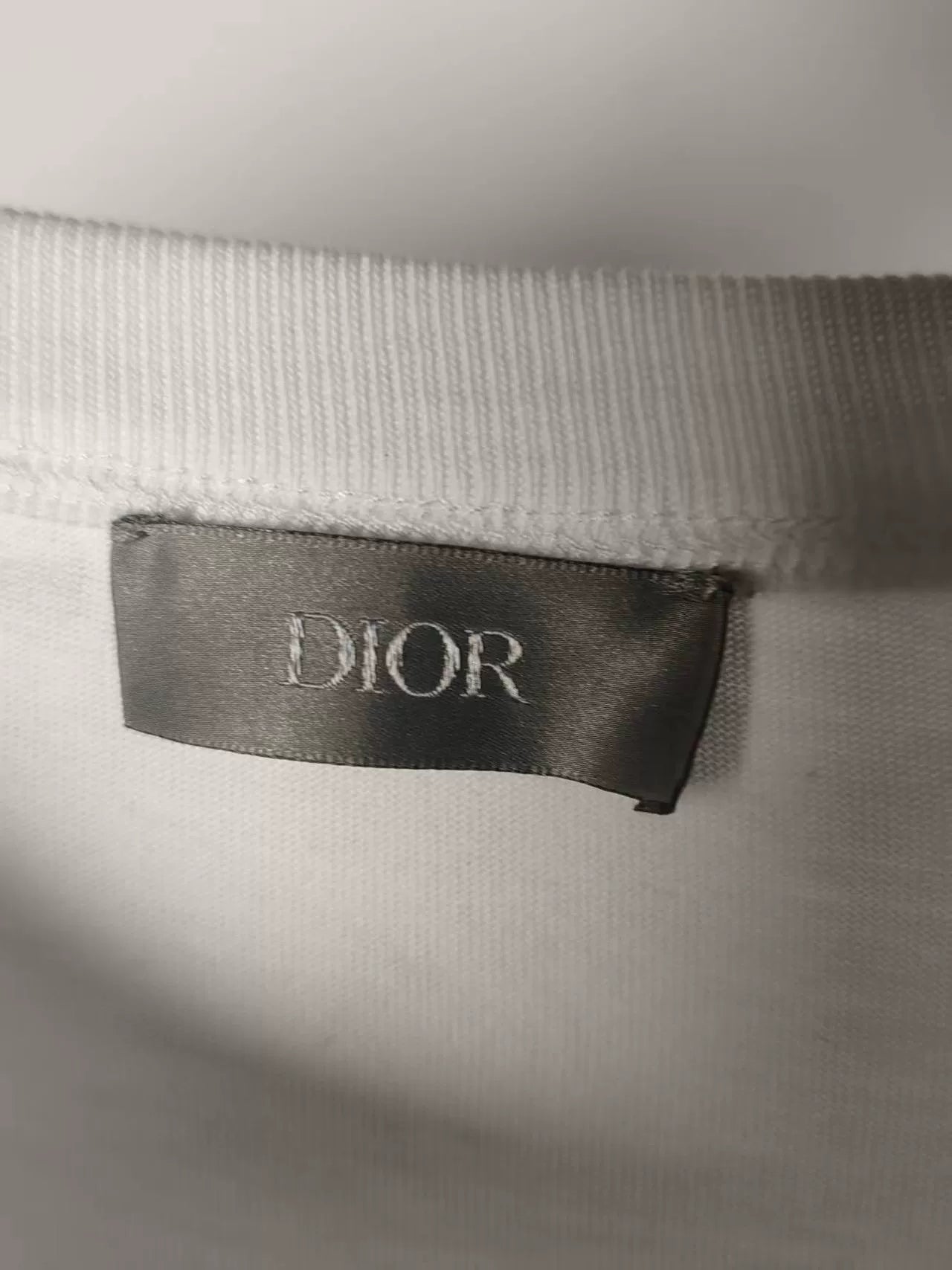 Dior Embroidered Logo Short Sleeve T-Shirt
