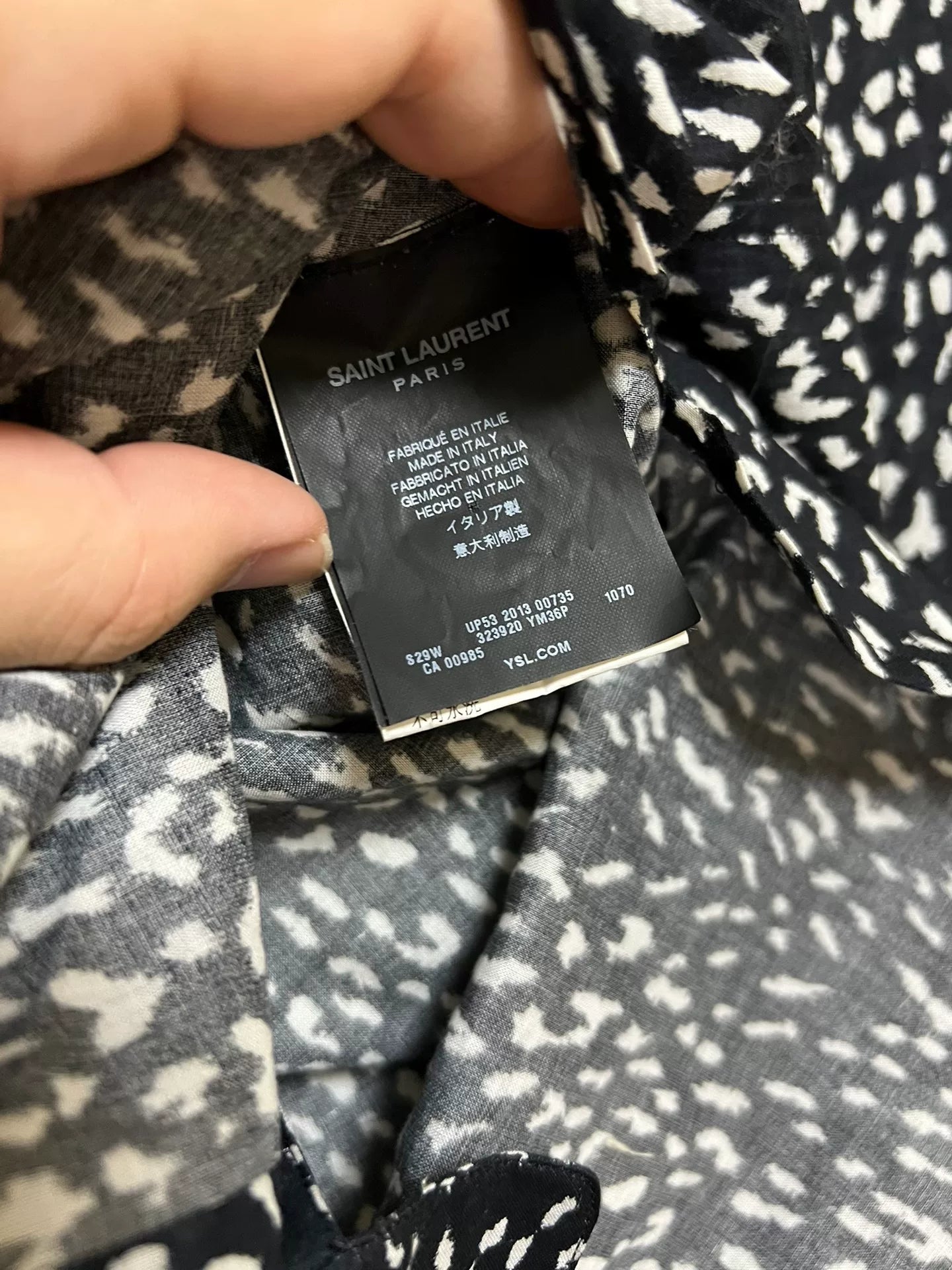 Saint Laurent YSL Jackson Wang Leopard Shirt