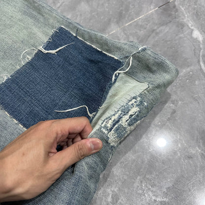 Acne Studios Patchwork Blue Denim Pants
