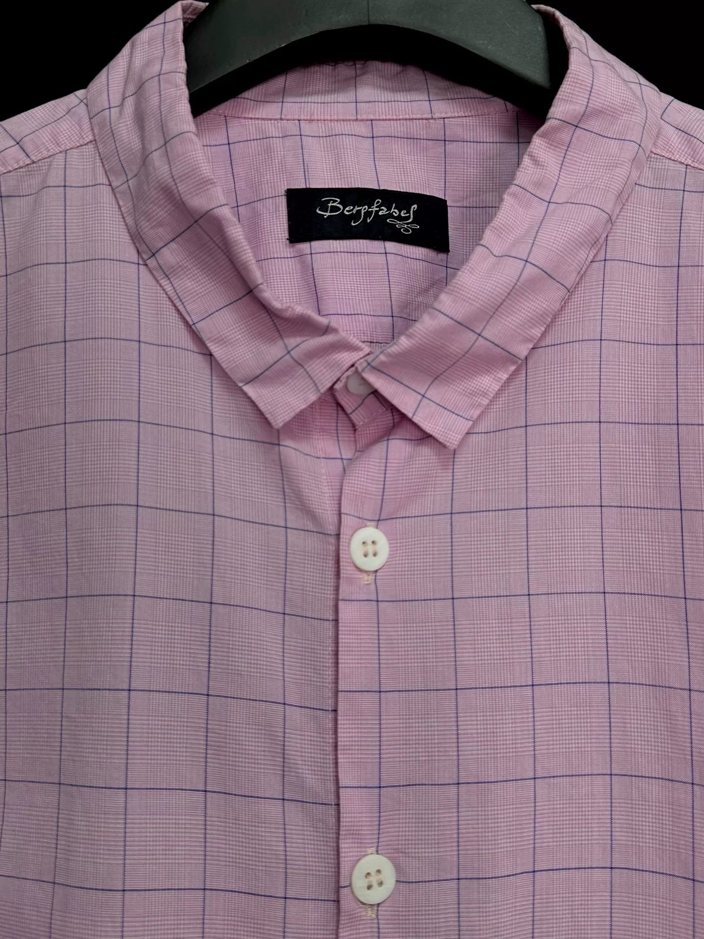 pink checkered long sleeve shirt