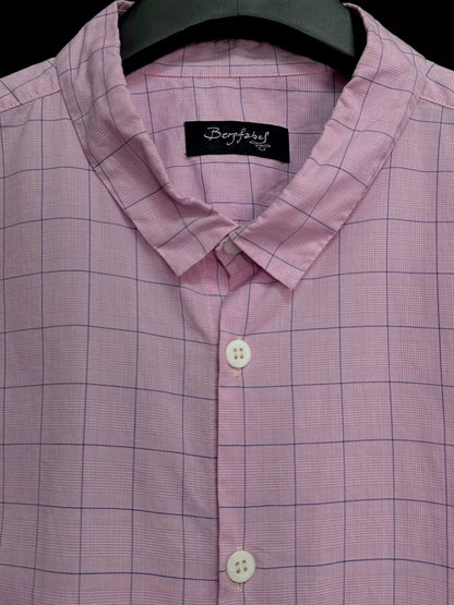 pink checkered long sleeve shirt