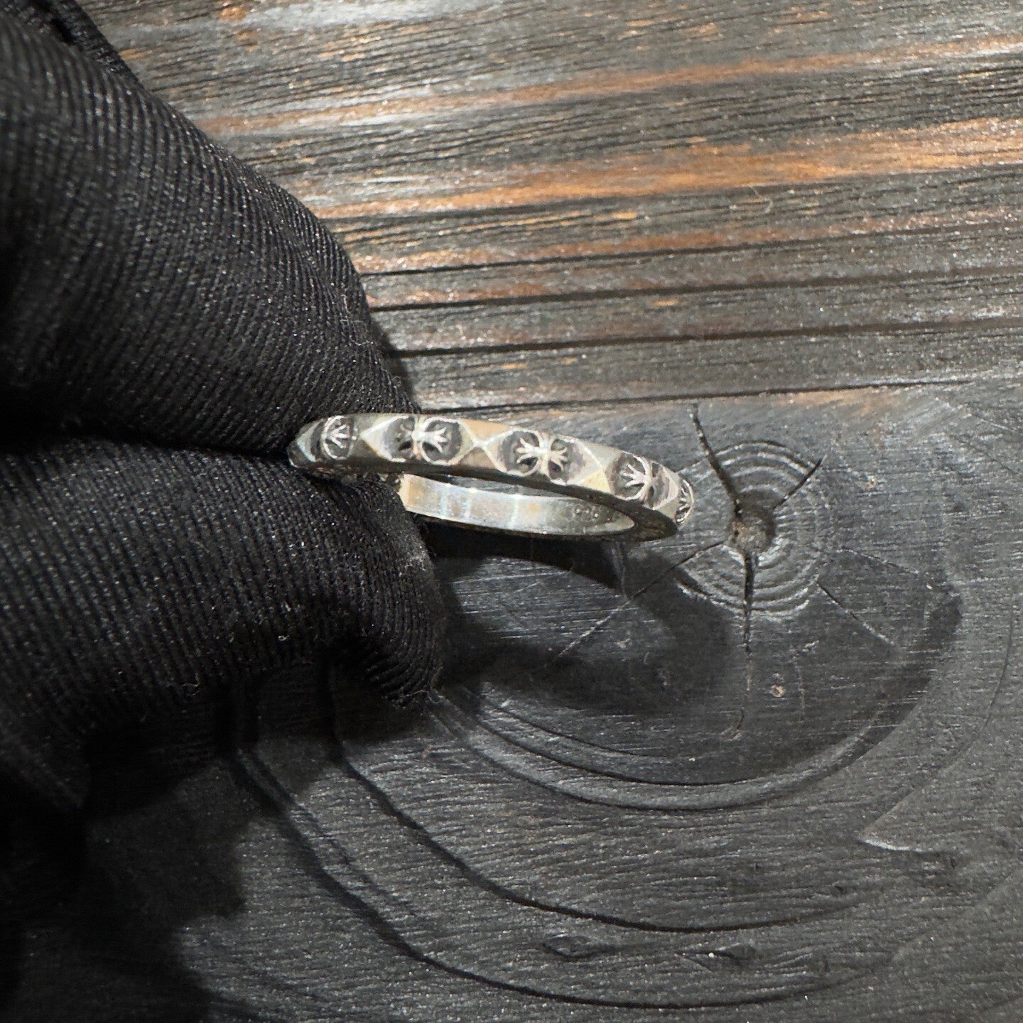 Chrome Hearts 925 Silver 3mm Rivet Ring