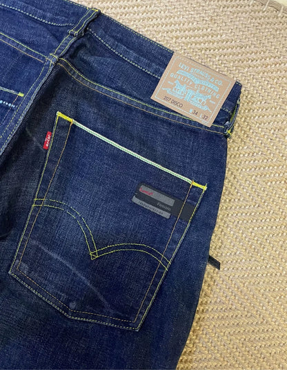 Levis Fenom Disco Green Wash Jeans