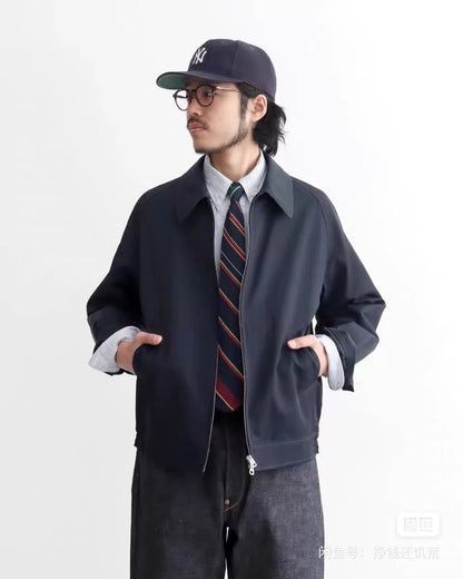 KAPTAIN SUNSHINE Harrington Jacket Navy Blue