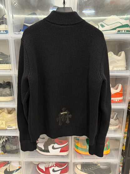 Chrome Hearts Cross Half-Zip Black Sweater