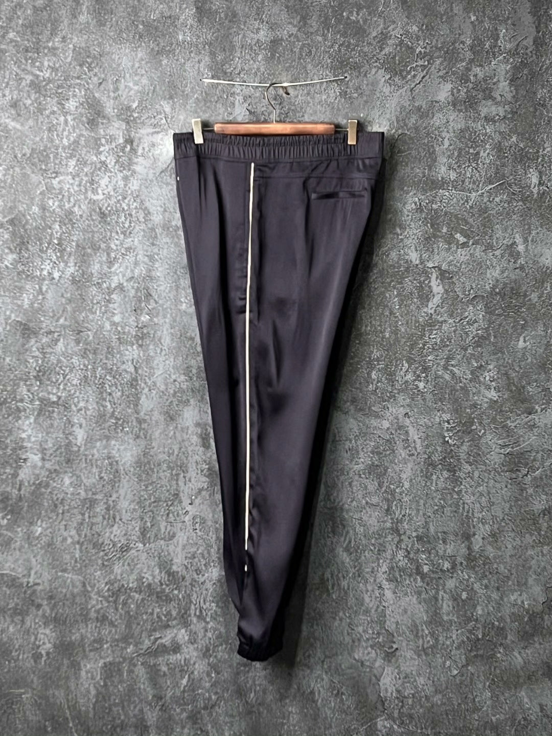 Saint Laurent Black Striped Drawstring Pants