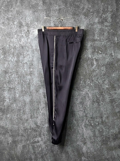 Saint Laurent Black Striped Drawstring Pants