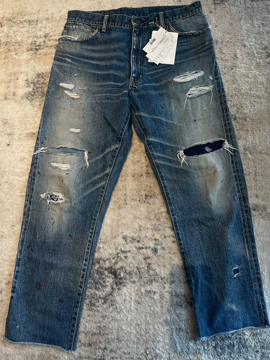 visvim 24aw journeyman distressed denim jeans
