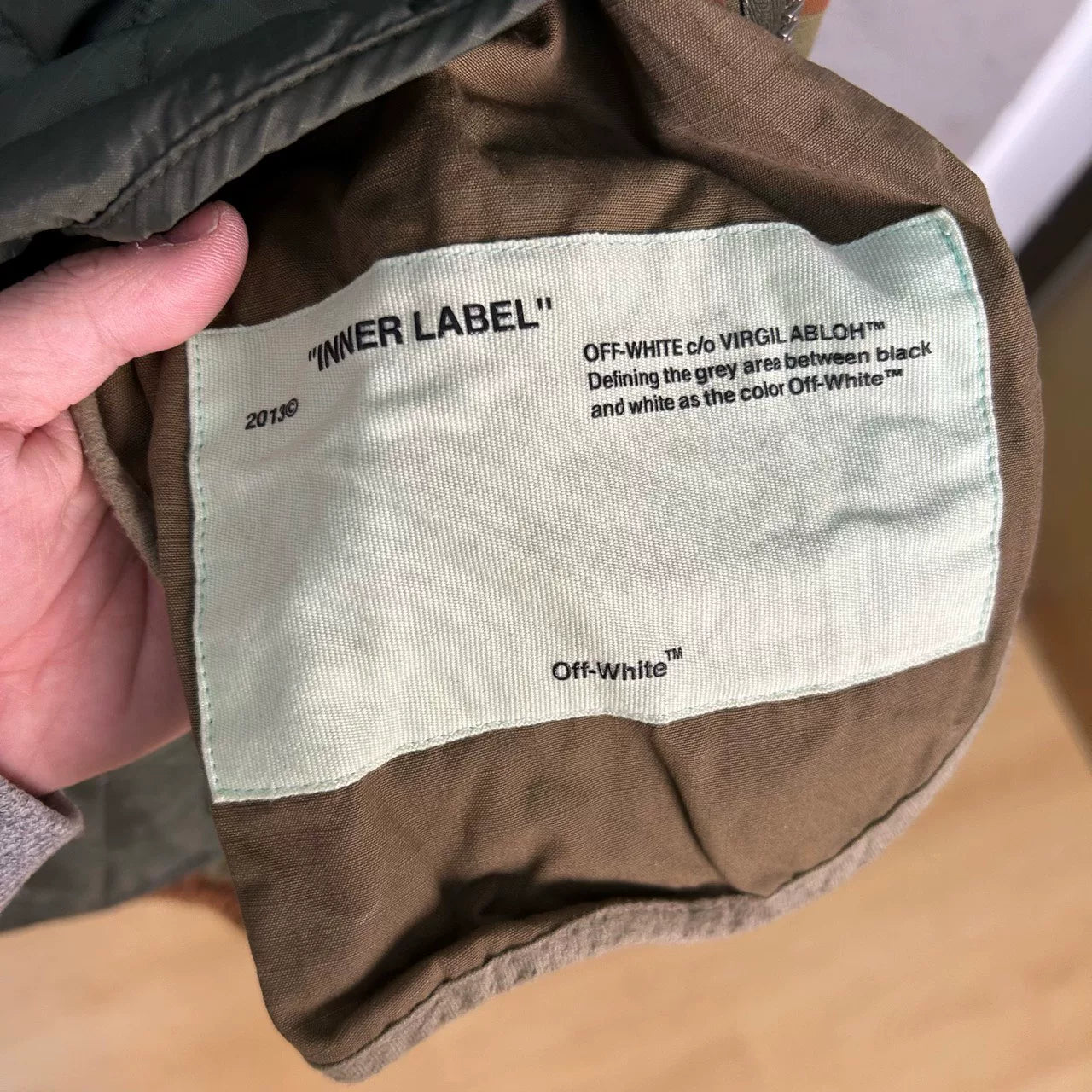 off white military style jacket size XS